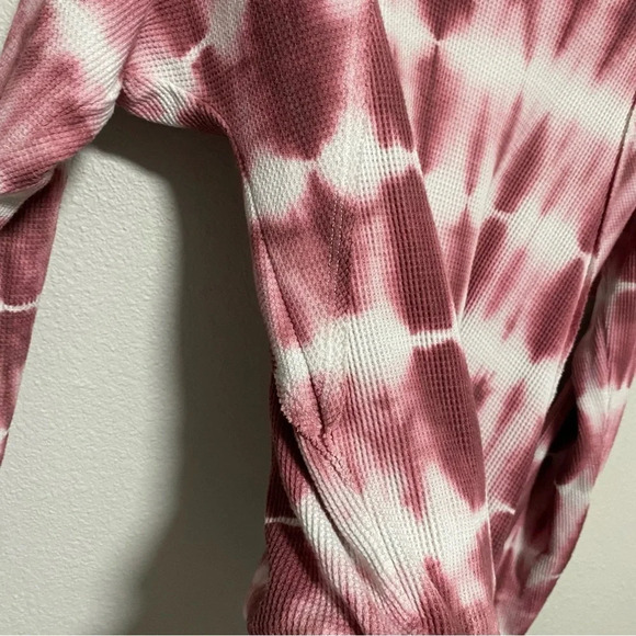 Anthropologie Pilcro Tie Dye Waffle Knit Cowl Neck Sweater - Picture 10 of 11